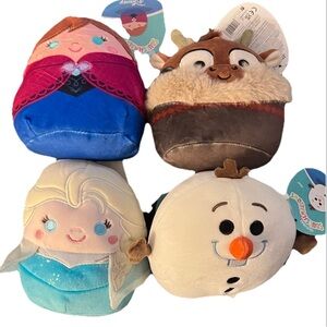 Squishmallows 5” Frozen Plush Elsa, Anna, Olaf, Sven New